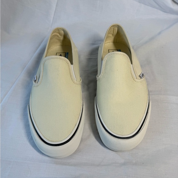 Vans Slip On White/Checkerboard/Cream Brand New Size 8.5 - Picture 2 of 5
